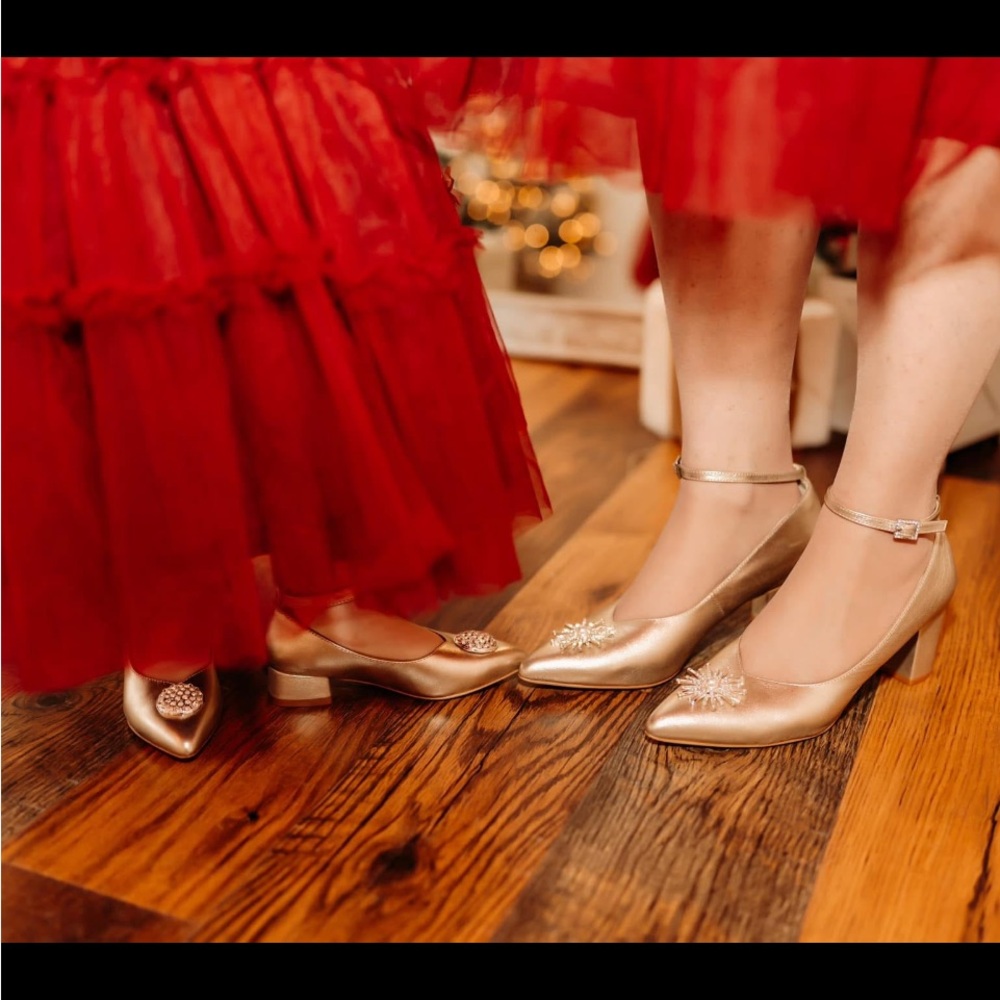 Ivy City Co Gold Kids Dress Shoes